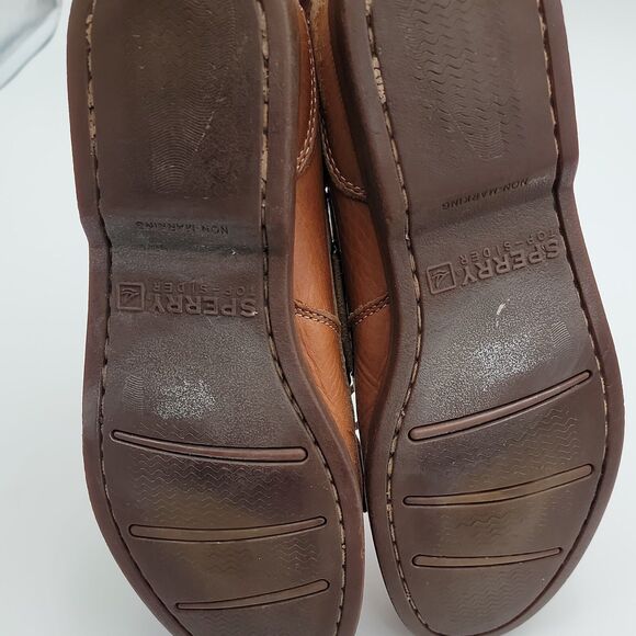 Sperry Top Sider Mens10M Boat Shoes Leather 0777940 Slip On Comfort Preppy EUC - Picture 13 of 16